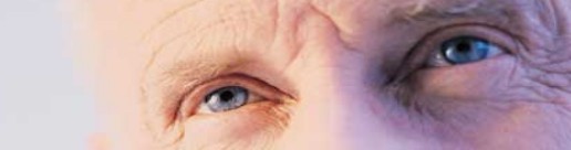 photo of elderly man's eyes